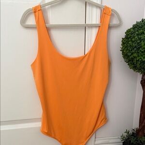 Orange Express tank top Bodysuit🧡